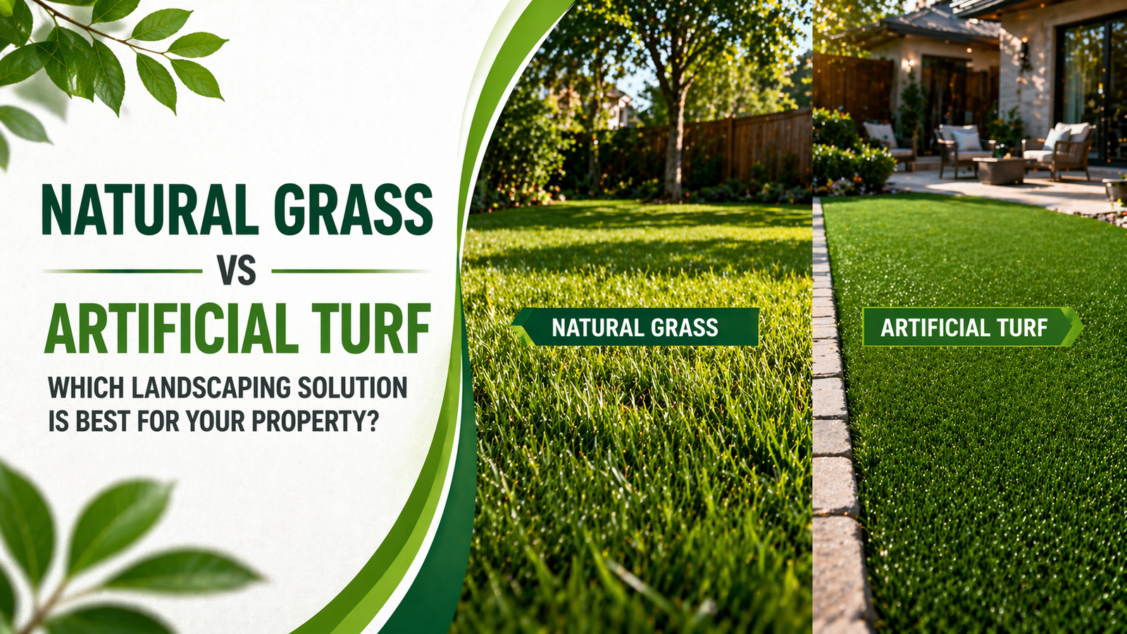Natural Grass vs Artificial Turf: Which Landscaping Solution Is Best for Your Property?